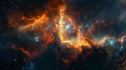 Mystical Photo of a Nebula's Enigmatic Beauty Capturing the Mysteries and Wonders of Deep Space in Stunning Detail