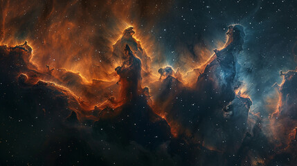 Mystical Photo of a Nebula's Enigmatic Beauty Capturing the Mysteries and Wonders of Deep Space in Stunning Detail