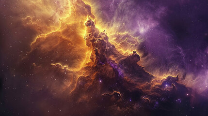 Fototapeta premium Mystical Photo of a Nebula's Enigmatic Beauty Capturing the Mysteries and Wonders of Deep Space in Stunning Detail