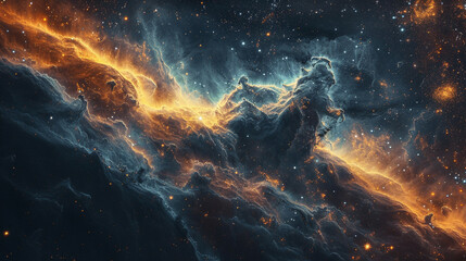 Mystical Photo of a Nebula's Enigmatic Beauty Capturing the Mysteries and Wonders of Deep Space in Stunning Detail