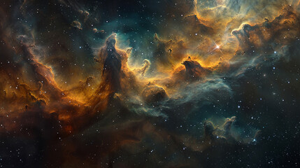 Mystical Photo of a Nebula's Enigmatic Beauty Capturing the Mysteries and Wonders of Deep Space in Stunning Detail