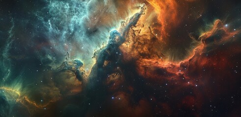 Mystical Photo of a Nebula's Enigmatic Beauty Capturing the Mysteries and Wonders of Deep Space in Stunning Detail