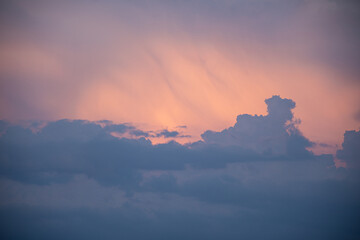 Clouds at sunset. Clouds with colour. Sunset sky and clouds. 