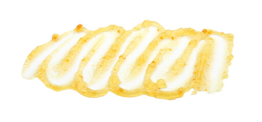 Tasty sweet apricot jam isolated on white