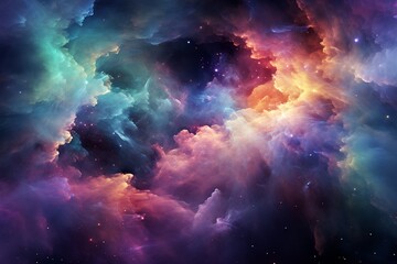 Obraz premium Colorful Nebula in Space