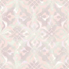  Floral arabesque minimal Seamless pattern. geometric brocade texture. Fabric background. Abstract trendy fabric design style.