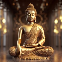 Gautama Buddha .The symbol of Hinduism, Buddhism, spirituality and enlightenment. Buddha Purnima Background.