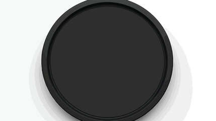 Template of black circle table mat or beer cup coas