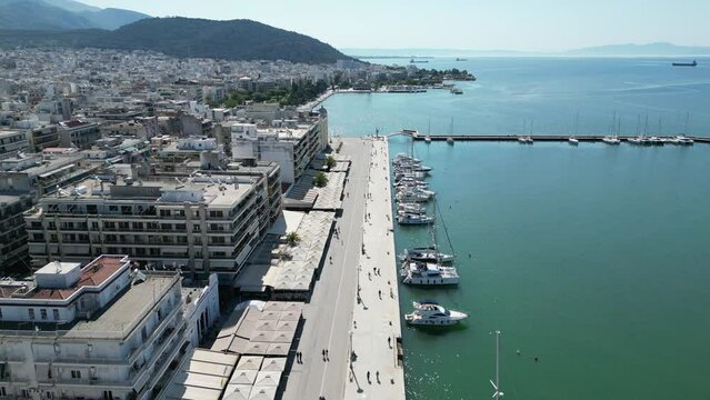 The waterfront of Volos city, Thessaly, Greece