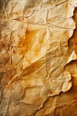 Fototapeta premium A brown paper background with a torn edge.