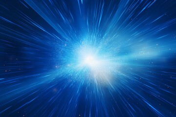 Intense Blue Burst of Light in Space