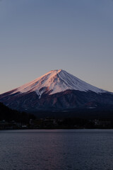 후지산 일출 가와구치코 아침 일본