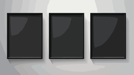 Three photo or picture frames hanging vertically on