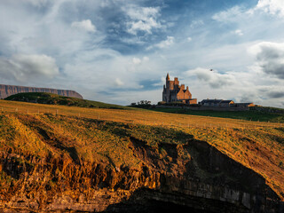 Famous Gothic style castle Classiebawn in stunning nature setting in county Sligo, Ireland. Popular...