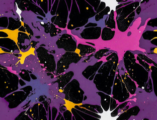 Abstract seamless background with vibrant splashes, vector illustration style. Generative ai