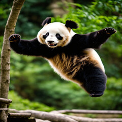 giant panda eating bamboo