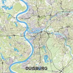 Duisburg, Germany map poster art