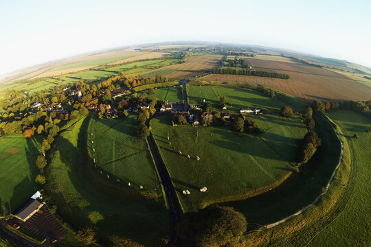 Aerial view of Avebury stone circle