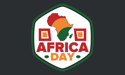 Africa Day. Happy African Freedom Day and Liberation Day. Celebrate annual on the African continent and around the world. African pattern. Poster, card, banner and background. Vector illustration