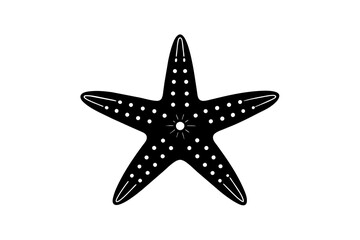 star fish vector silhouette illustration 