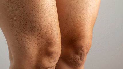 Obraz premium Leg skin problems: stretch marks, cellulite, and varicose veins.