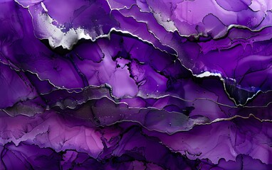 Obraz premium A purple and black abstract painting.