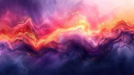 Delicate watercolor washes blending into an abstract nebula, subtle pinks, purples, and gold accents, ethereal and dreamlike