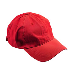 Closeup of the fashion red basket ball cap isolated on white background.
