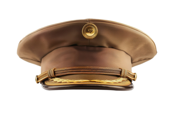 high rank army general captain hat isolated on white background