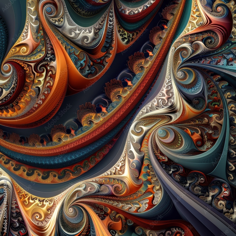 Poster abstract pattern, delving into the intricate world of fractal geometry