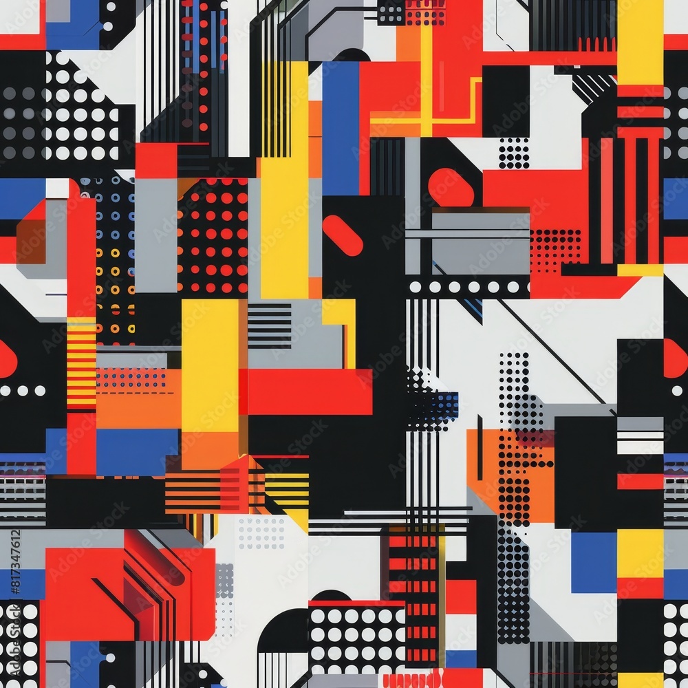 Poster abstract pattern, embracing a fusion of retro aesthetics and modern design