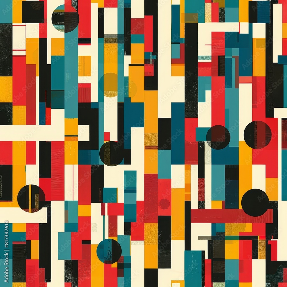 Poster abstract pattern, embracing a fusion of retro aesthetics and modern design