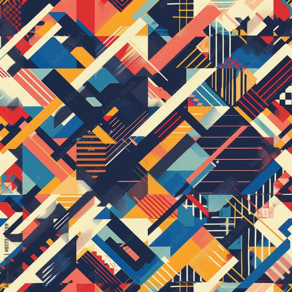 Poster abstract pattern, embracing a fusion of retro aesthetics and modern design