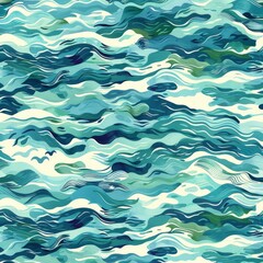 Obraz premium Abstract Pattern, exploring fluid geometry with overlapping waves