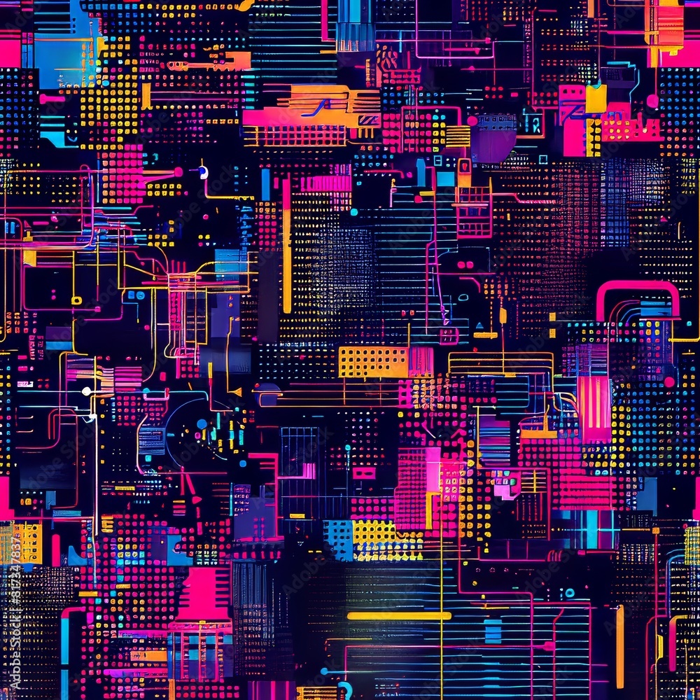 Poster abstract pattern, offering a glimpse into the world of digital distortion