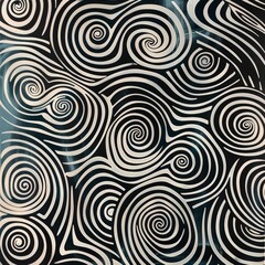 Abstract Pattern, capturing kinetic energy through swirling lines 