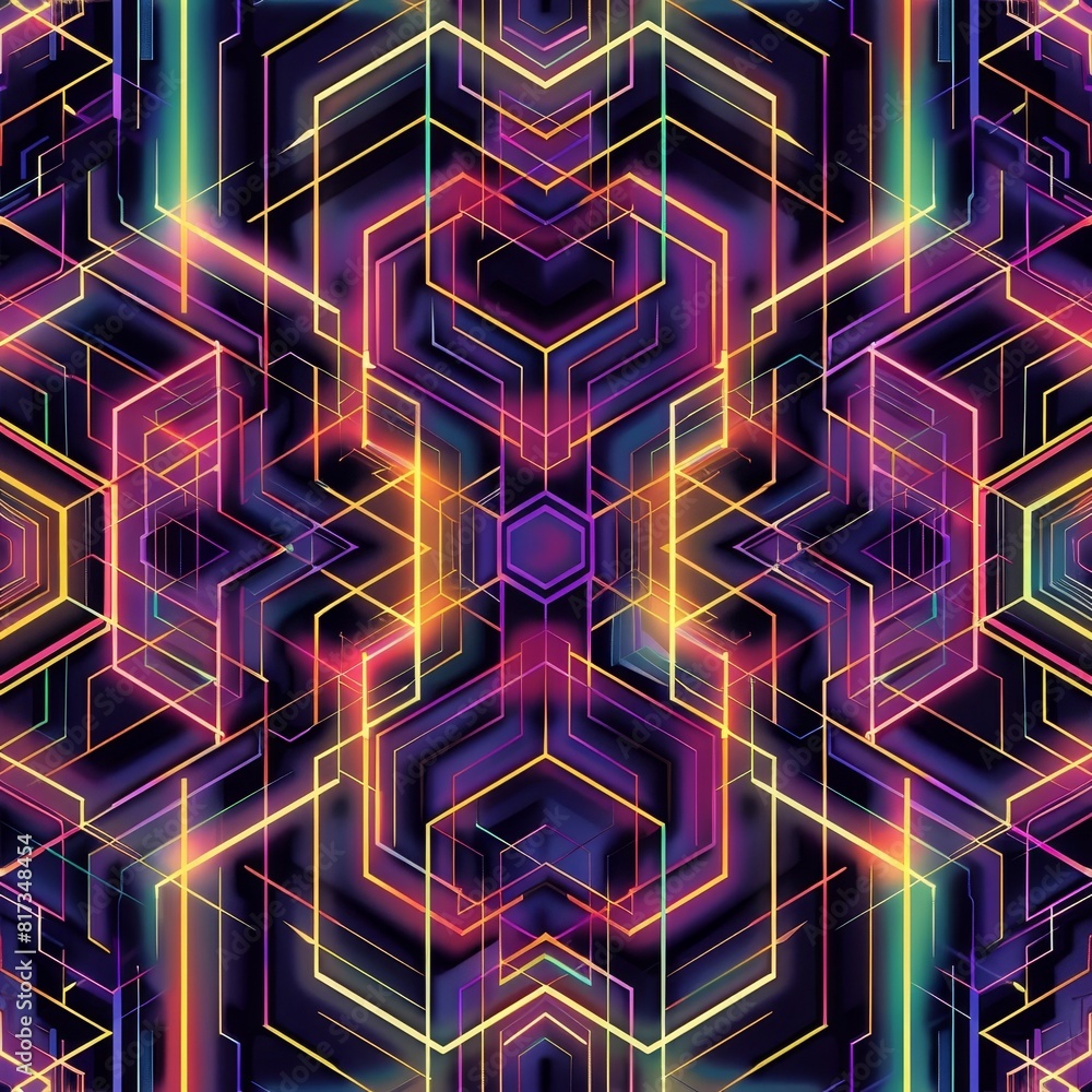 Poster abstract pattern, channeling futuristic abstraction with digital pathways