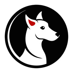 Canine Charm: Circle Vector Art of a Dog Logo Icon