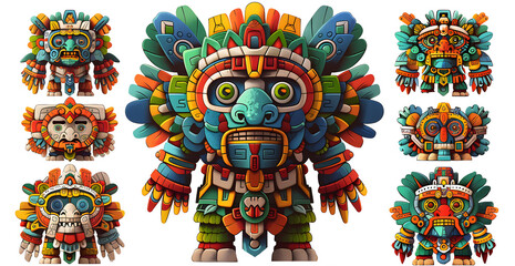 Fototapeta premium Tolteca god Quetzalcoatl ( The Feathered Serpent god, associated with learning, creation,