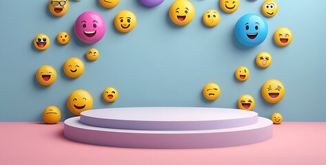 3D stage abstract. 3D background modern room product circle studio.