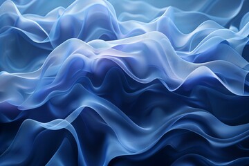 Fototapeta premium A close up of a blue fabric with a wave pattern