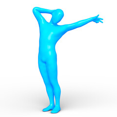ポーズをとる男性　3DCGレンダリング