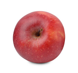 Whole ripe red apple isolated on white