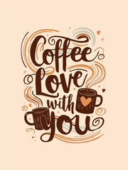 Deep brown whimsical steaming mugs with cozy colors for warmth with typography