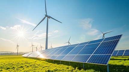 A photorealistic image of solar panels 3