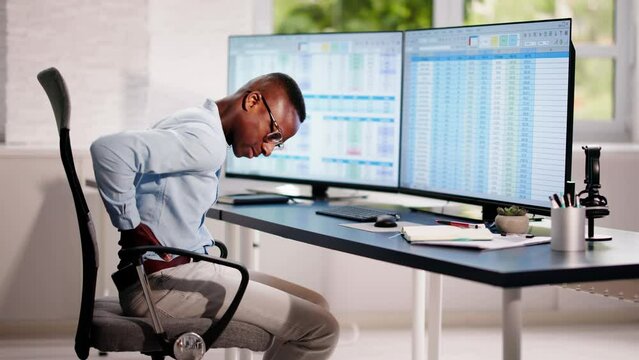 Back Pain Bad Posture Man Sitting