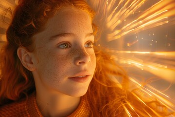 Dreamscape Delight: Mesmerizing Stylized Portrait of a Vibrant girl in Digital Fantasy World