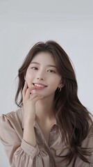 A youthful, pretty K-POP idol, smiling 1