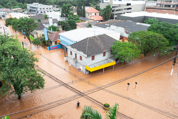 Flood in southern Brazil leaves the city of Igrejinha flooded
