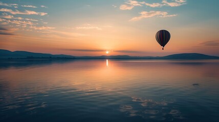 Gorgeous balloons soaring against a stunning backdrop, evoking wonder and joy. Ideal for uplifting designs and conveying a sense of freedom and beauty
